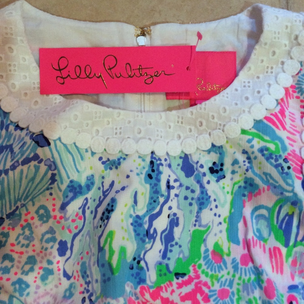Lilly Pulitzer Mila Shift Dress Sink Or Swim Sz 4 - Picture 4 of 7